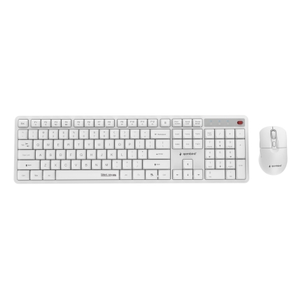 GEMBIRD KEYBOARD +MOUSE WRL ENG/WHITE KBS-WMS-01-W GEMBIRD
