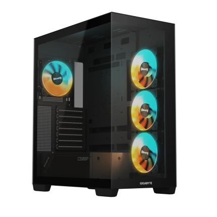 GIGABYTE Case|GIGABYTE|GB-C500P ST|MidiTower|Case product features Transparent panel|ATX|MicroATX|MiniITX|Colour Black|GB-C500PST