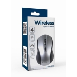 MOUSE USB OPTICAL WRL BLACK/SILVER MUSW-4B-02-BS GEMBIRD - Image 2
