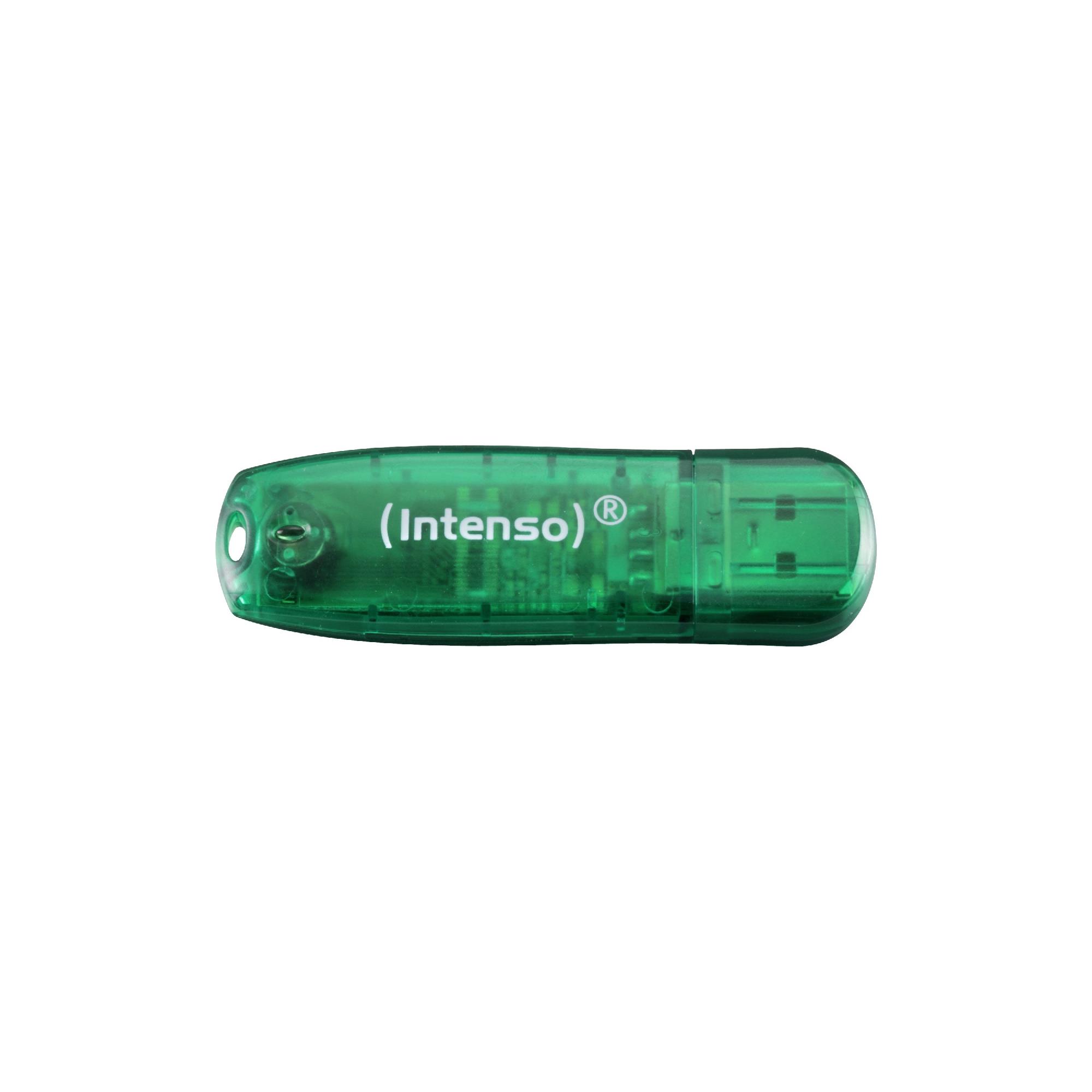 45e8b3fd-9c4e-4933-88fd-c2c590dee762 MEMORY DRIVE FLASH USB2 8GB/GREEN 3502460 INTENSO - Image 1