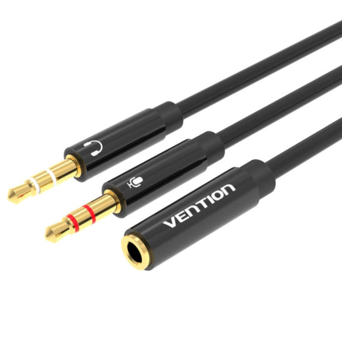 477f68cd-6604-46d6-aa7c-cb1ca77d8f50 CABLE AUDIO 2X3.5MM TO 3.5MM/0.3M BBTBY VENTION - Image 1
