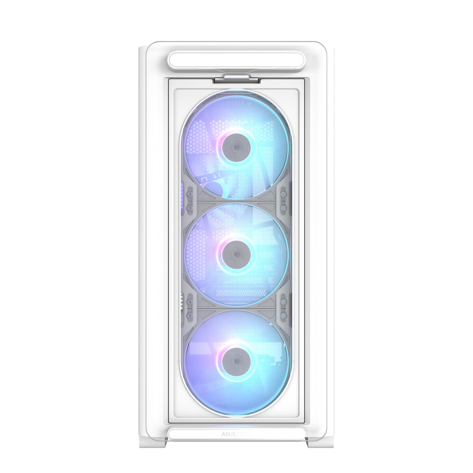 49433767-d669-447a-ad1e-a2c9eafe610c-1 ASUS Case|ASUS|A23 PLUS|MidiTower|Case product features Transparent panel|MicroATX|MiniITX|Colour White|A23PLUSTG/ARGBWHITE - Image 1