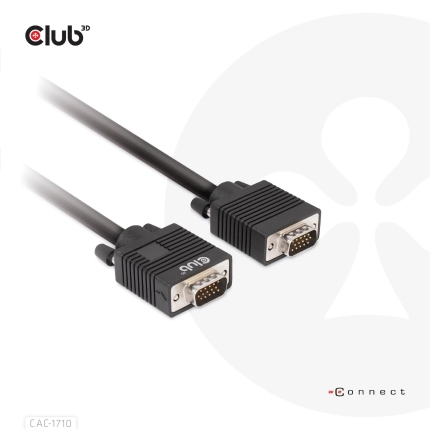 CLUB3D CABLE VGA TO VGA 10M/M/M CAC-1710 CLUB3D