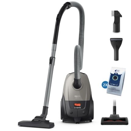 PHILIPS Vacuum Cleaner|PHILIPS|Input power 850 W|Dust capacity 3 L|Cylinder vacuum|Cleaning type Dry|Dust container Dust bag|Colour Black/Grey|XD2152/12