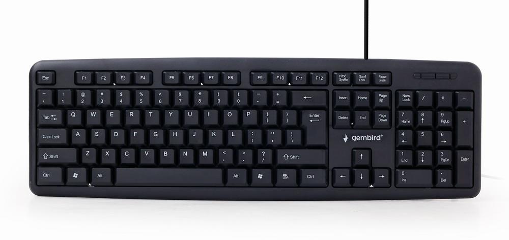 4b6ddda4-ffcc-4f56-b0a4-a3cbf83a35f9 KEYBOARD STANDART USB ENG/BLACK KB-U-103 GEMBIRD - Image 1
