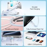 CABLE USB-C TO USB-C/1M BLACK TRDBF VENTION - Image 3