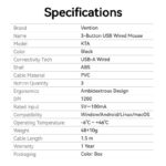 MOUSE USB OPTICAL BLACK/KTABG VENTION - Image 11