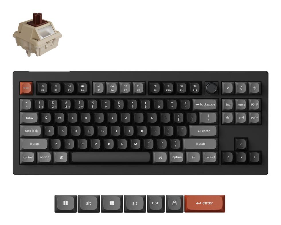 4ea0e7ae-c866-41ef-8f4b-f9b0c1c4f50b-1 KEYCHRON KEYBOARD WRL V3 ULTRA/BLACK V3U-D3 KEYCHRON - Image 1