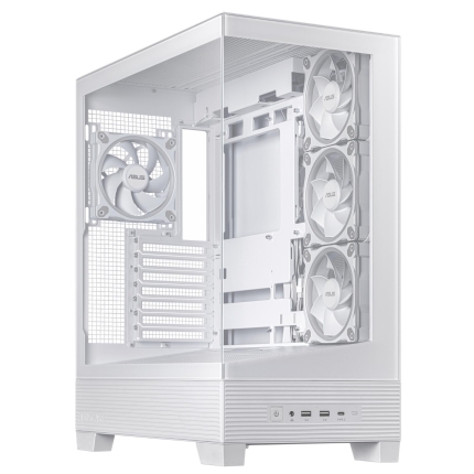 ASUS Case|ASUS|ASUS A31 PLUS Case|MidiTower|Case product features Transparent panel|ATX|BTX|MicroATX|MiniITX|Colour White|A31PLUSTGARGBWHITE
