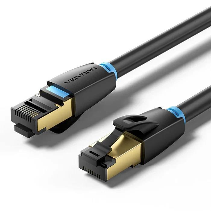 4f1ebb5a-617f-4b5c-84af-ca88375fd786 PATCH CABLE CAT.8 SFTP/1M BLACK IKABF VENTION - Image 1