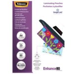 FELLOWES LAMINATOR POUCH IMAGELAST/A4 80 25PCS 5396205 FELLOWES