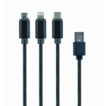 CABLE USB CHARGING 3IN1 1M/BLACK CC-USB2-AM31-1M GEMBIRD