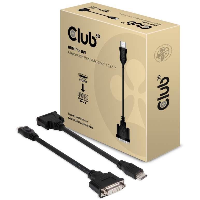 582524f3-ddad-4855-8840-77590022c54e-1 CLUB3D I/O ADAPTER HDMI TO DVI-D/CAC-HMD>DFD CLUB3D - Image 1
