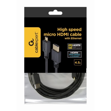 CABLE HDMI-MICRO HDMI 4.5M/V.2.0 BLK CC-HDMID-15 GEMBIRD