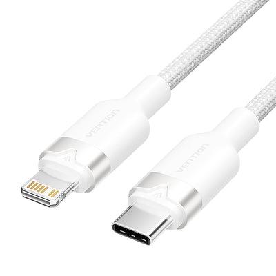 5dc1ab25-2bad-4b1c-b11b-b8a7c1f7b5c1 CABLE USB-C TO LIGHTNING/1M WHITE LALWF VENTION - Image 1