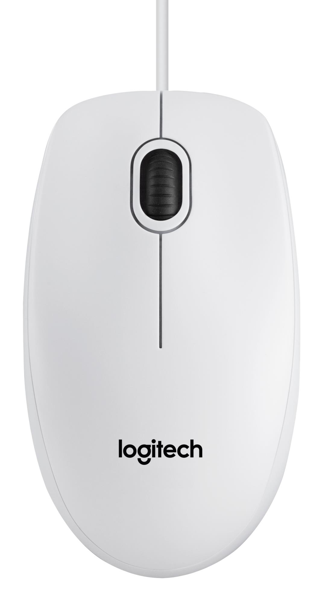 603ded17-57b0-4890-abd2-35e7af7e5fc8 MOUSE USB OPTICAL B100/WHITE OEM 910-003360 LOGITECH - Image 1