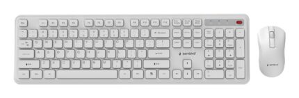 GEMBIRD KEYBOARD +MOUSE WRL ENG/WH KBS-WPS-01-W GEMBIRD