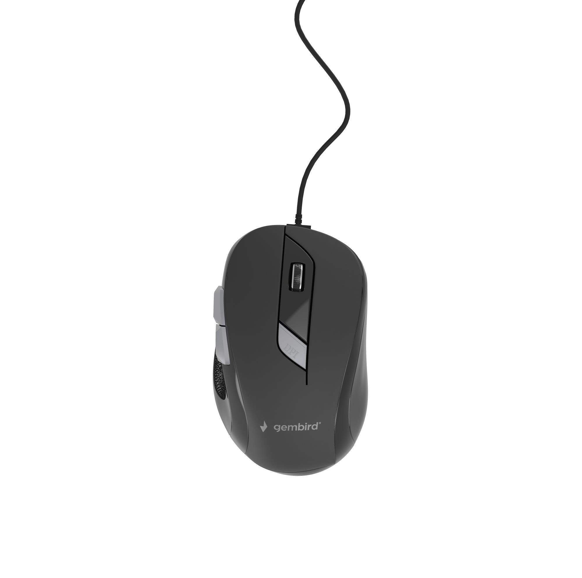 63c58848-8dbf-454f-9067-ccd3271e05f9 MOUSE USB OPTICAL/BLACK MUS-6B-01 GEMBIRD - Image 1