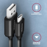 CABLE USB-C TO USB2.0 0.6M/TWISTER BLK BUCM-AM10TB AXAGON - Image 3