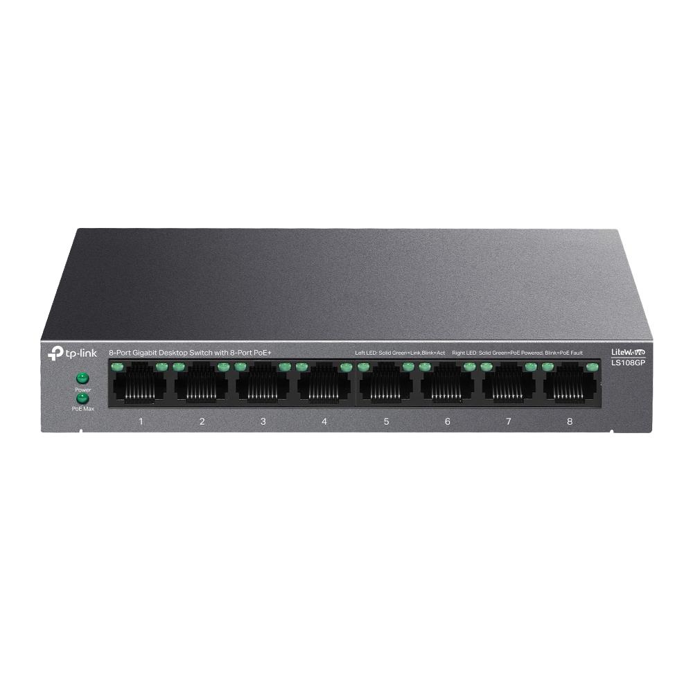68c75f87-b16f-4051-91e8-69fdb5a2328f-1 TP-LINK Switch|TP-LINK|LS108GP|PoE+ ports 8|LS108GP - Image 1