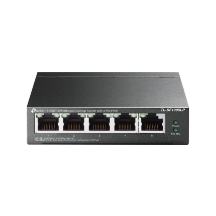 TP-LINK Switch|TP-LINK|5x10Base-T / 100Base-TX|PoE ports 4|TL-SF1005LP