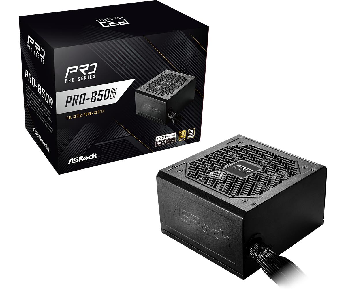 745c5779-f1b3-4edd-bb1c-8fc2f8f5c7eb-1 ASROCK Power Supply|ASROCK|ATX|PC|100 - 240 V|850 W|PRO-850G - Image 1