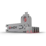 LINDY USB PORT BLOCKER 4PACK/PINK 40450 LINDY
