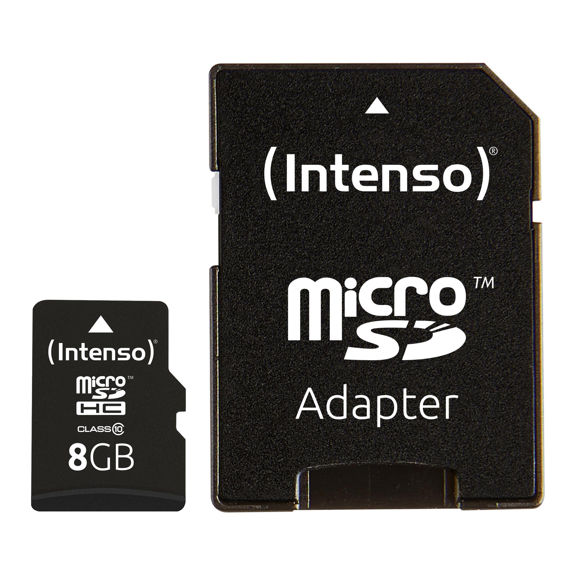 772da3aa-c54c-417b-906c-3ea0f585f57a MEMORY MICRO SDHC 8GB C10/W/ADAPTER 3413460 INTENSO - Image 1