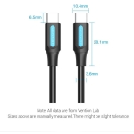 CABLE USB-C TO USB-C/1M BLACK COSBF VENTION - Image 14
