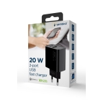 CHARGER USB UNIVERSAL QC3.0/TA-UC-PDQC20-01-BK GEMBIRD - Image 5