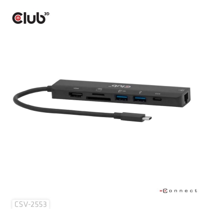 CLUB3D I/O HUB 7IN1 USB-C HDMI/100W CSV-2553 CLUB3D