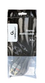 CABLE AUDIO 3.5MM TO 2RCA 2.5M/GOLD CCA-352-2.5M GEMBIRD - Image 3