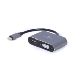 GEMBIRD I/O ADAPTER USB-C TO HDMI/VGA/A-USB3C-HDMIVGA-01 GEMBIRD