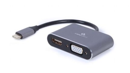 GEMBIRD I/O ADAPTER USB-C TO HDMI/VGA/A-USB3C-HDMIVGA-01 GEMBIRD