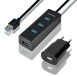 AXAGON I/O HUB USB3.0 4PORT CHARGING/W/AC 1.2M HUE-S2BP AXAGON
