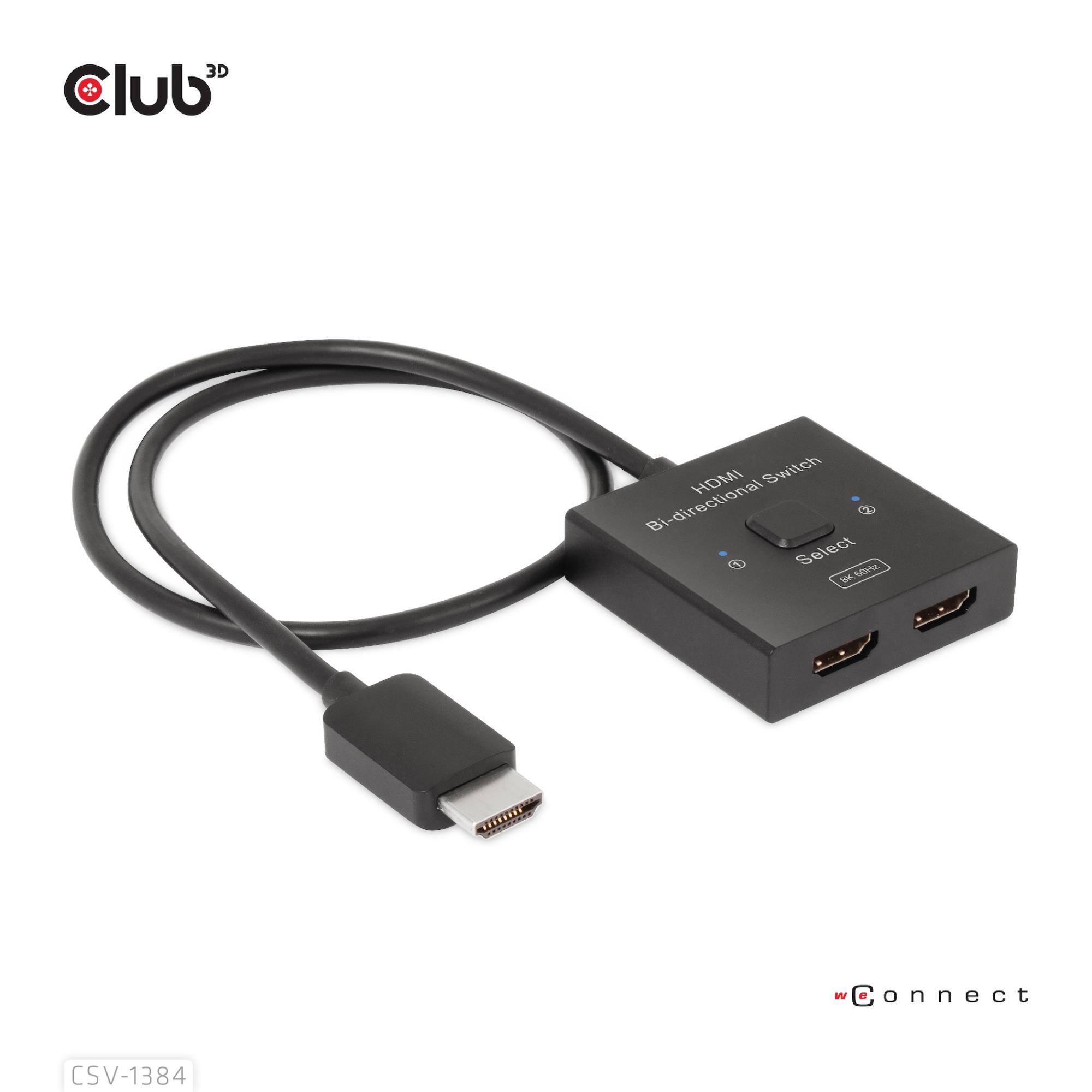 874354e1-d354-4a13-8c17-2eb016cd90a5-1 CLUB3D VIDEO SWITCH HDMI 2PORT/CSV-1384 CLUB3D - Image 1