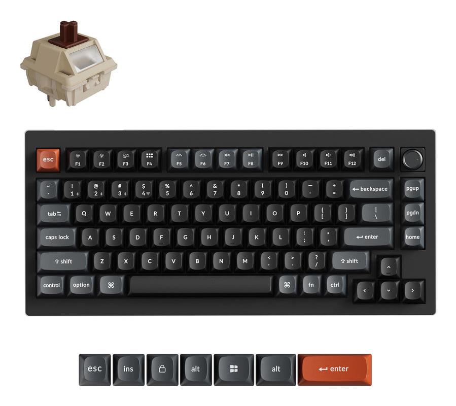 877f47a2-10b9-494a-b35b-0a2580fe45b7-1 KEYCHRON KEYBOARD WRL V1 ULTRA/BLACK V1U-D3 KEYCHRON - Image 1
