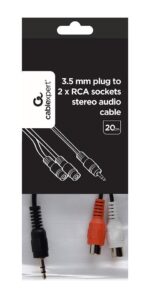 CABLE AUDIO 3.5MM TO 2RCA/SOCKET CCA-406 GEMBIRD - Image 2