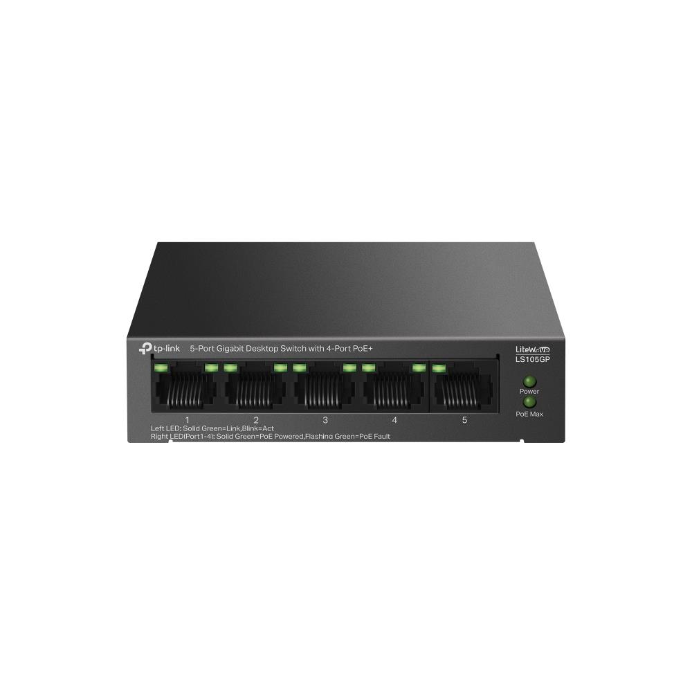 88fe6763-eb90-47a0-95d7-47733ca61ef5-1 TP-LINK Switch|TP-LINK|LS105GP|PoE+ ports 4|LS105GP - Image 1
