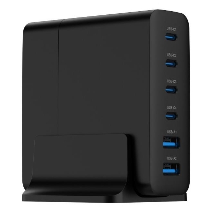 GEMBIRD CHARGER USB UNIVERSAL 6P 75W/TA-UC-2A4C-PD75-01-BK GEMBIRD