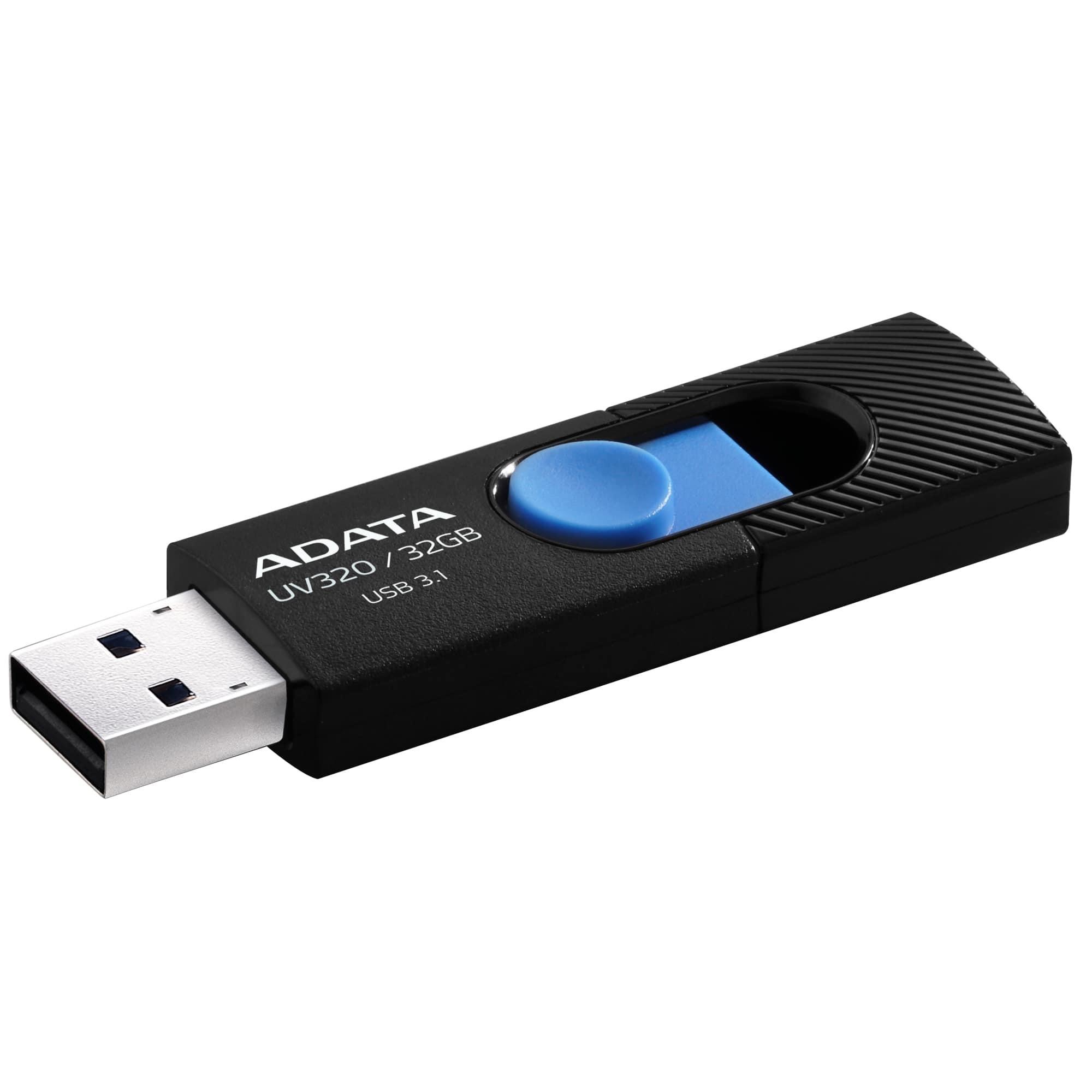 8edbac15-e324-46e1-ae5a-12f301841a0d-1 ADATA MEMORY DRIVE FLASH USB3.1 32GB/BLACK AUV320-32G-RBKBL ADATA - Image 1