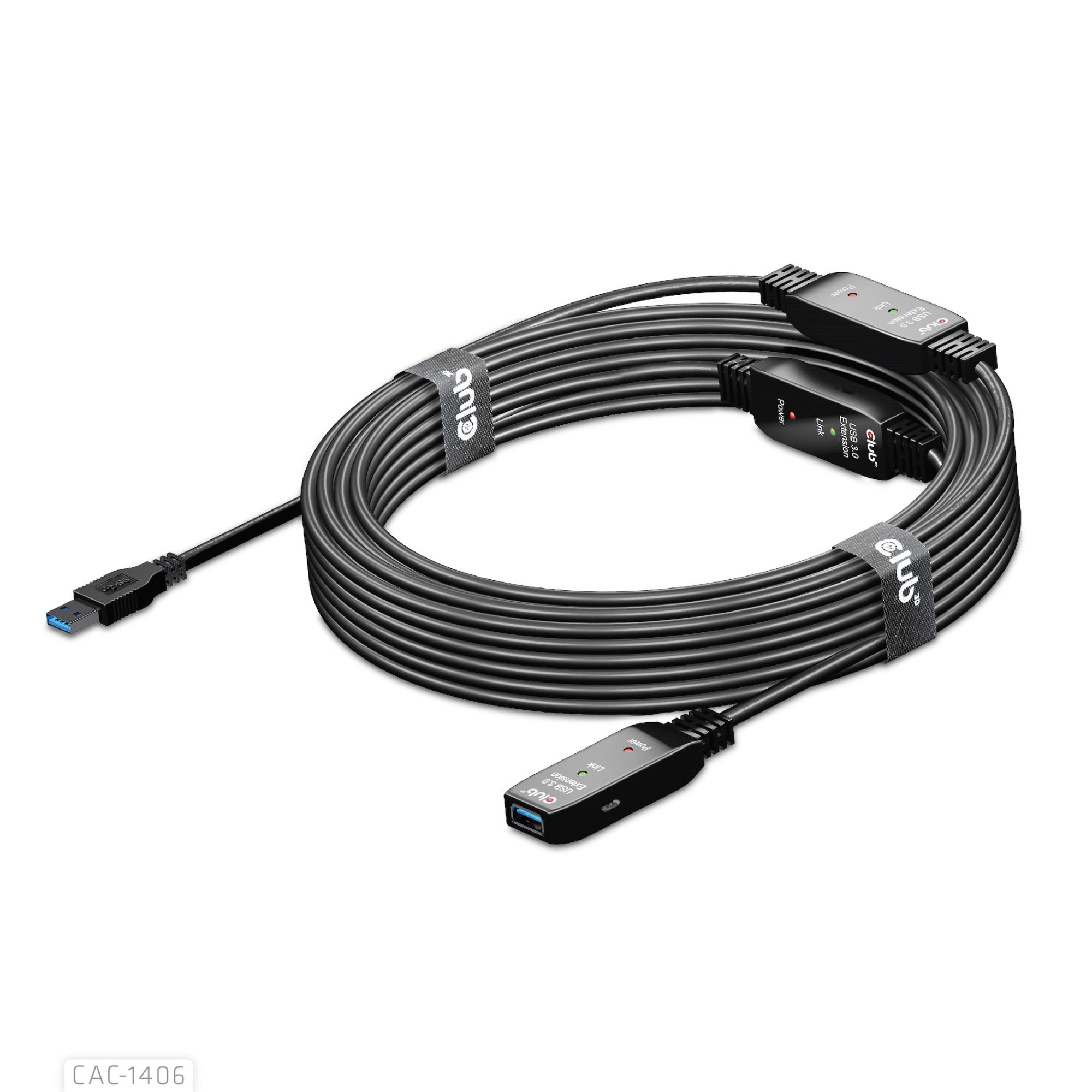 910efe34-0458-47bd-bb33-22149ebd0e93 CLUB3D CABLE USB3.2 REPEATER 15M/M/F CAC-1406 CLUB3D - Image 1