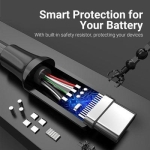 CABLE USB3.0 TO USB-C MALE/2M BLACK COZBH VENTION - Image 5
