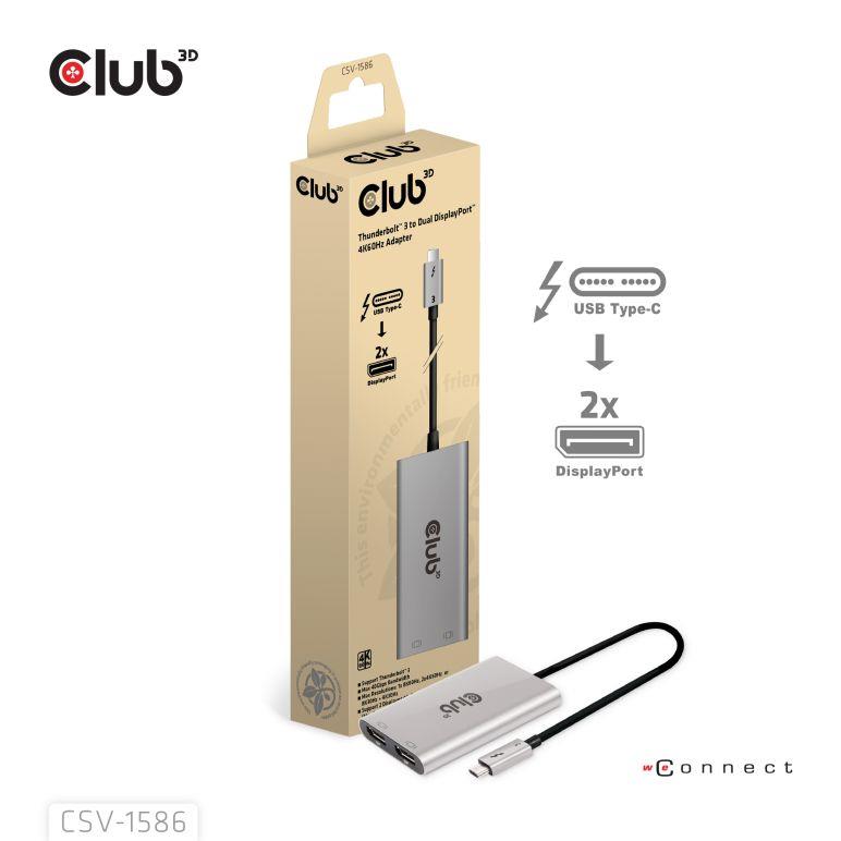 94bbed20-780d-44e1-8bf3-d514428fcec5-1 CLUB3D I/O ADAPTER THUNDERBOLT TO DP/CSV-1586 CLUB3D - Image 1