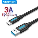 CABLE USB3.0 TO USB-C MALE/2M BLACK COZBH VENTION - Image 3