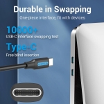 CABLE USB-C TO USB-C/1M BLACK COSBF VENTION - Image 8