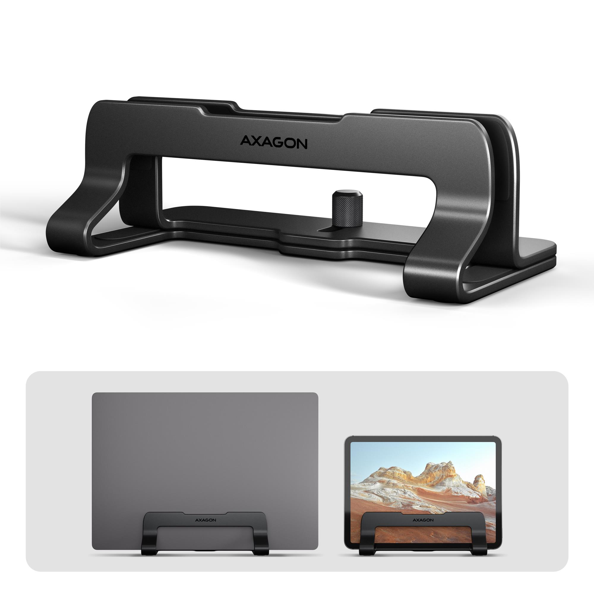 9a5ca994-f8e8-4386-9baf-b62a4995b148 AXAGON NB ACC STAND 10"-17.3"/VERT. ALUMINUM STND-VB AXAGON - Image 1