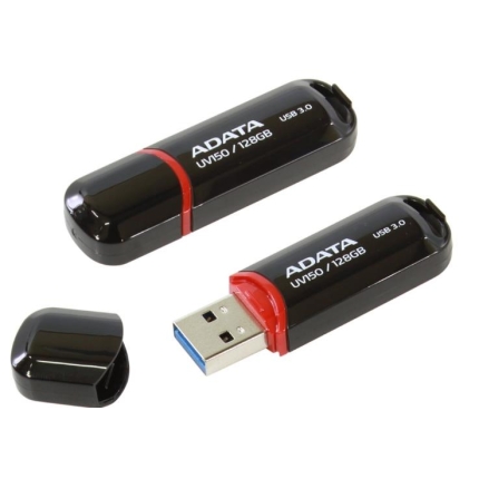ADATA MEMORY DRIVE FLASH USB3 128GB/BLACK AUV150-128G-RBK ADATA