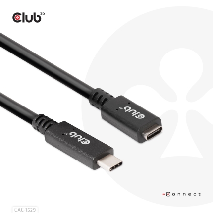 CLUB3D CABLE USB-C TO USB-C 2M/M/F CAC-1529 CLUB3D