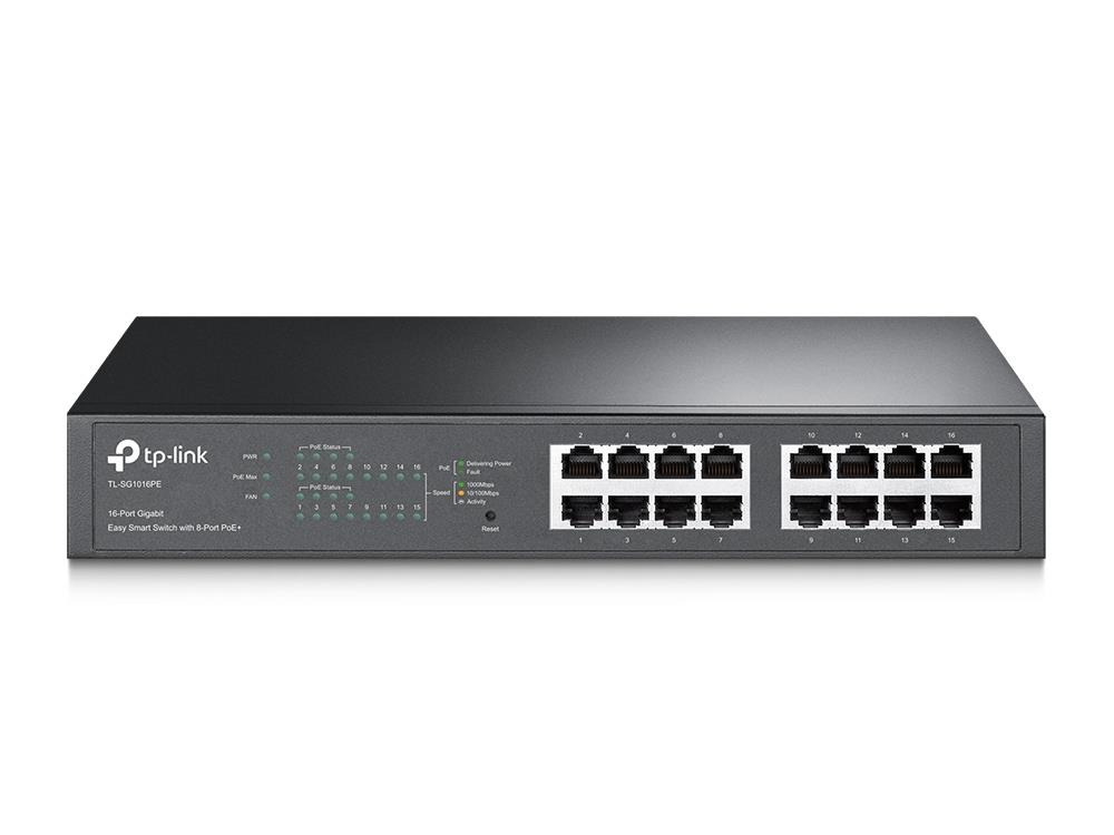 9e7b9878-a819-46ef-a31e-5cd3a2389cbe-1 TP-LINK Switch|TP-LINK|Desktop/pedestal|16x10Base-T / 100Base-TX / 1000Base-T|PoE+ ports 8|TL-SG1016PE - Image 1